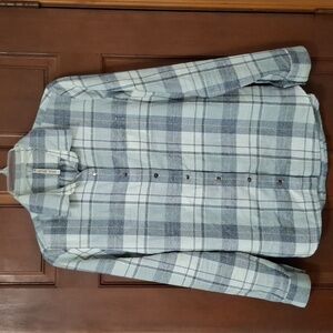 Kuhl Gray/Blue Plaid Women's Button Down Shirt Size Small
